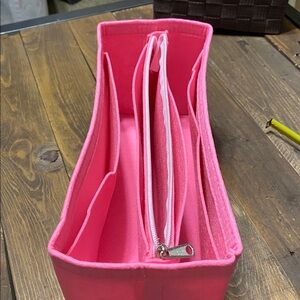 Felt Handbag Organizer Insert Pink 12”x5”x6” NWT